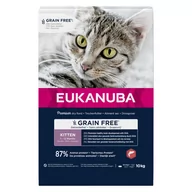 Sucha karma dla kotów - Eukanuba Kitten Grain Free, z łososiem - 10 kg - miniaturka - grafika 1