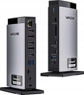 Stacje dokujące i replikatory portów - Stacja dokująca WAVLINK potrójna do laptopa 4K60Hz100W M1 M2 M3 Mac Windows - miniaturka - grafika 1