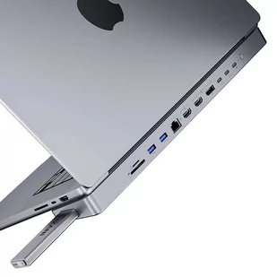 Stacja dokująca / Hub USB-C do MacBook Pro 16" INVZI MagHub 12w2 z kieszenią SSD (szara) - Huby USB - miniaturka - grafika 2