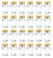 Pojemniki kuchenne - 24x Słoiki na przyprawy 150 ml z eleganckim drewnianym zamknięciem - miniaturka - grafika 1