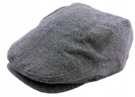 Czapki męskie - Kaszkiet męski True Religion czapka beret z daszkiem SZARA Ciepła 54-60cm - miniaturka - grafika 1