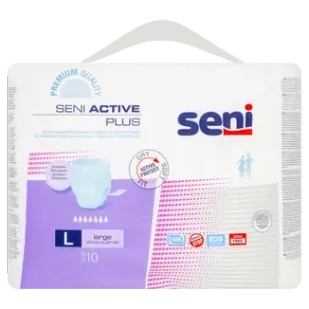 SENI ACTIVE PLUS Majtki chłonne L 10 szt. - Bielizna lecznicza - miniaturka - grafika 6