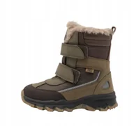 Śniegowce damskie - BISGAARD ZIMOWE ŚNIEGOWCE DZIECIĘCE Z FUTERKIEM I RZEPAMI SKÓRA 33 JŻB - miniaturka - grafika 1