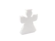 Ozdoby bożonarodzeniowe - Dekoracja stojąca Aniołek z pleksi biała - 9 cm - miniaturka - grafika 1