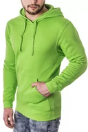 Bluzy męskie - Męska bluza z kapturem  sg1 - zielona - Risardi - miniaturka - grafika 1