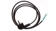 Listwy zasilające - elektro-plast opatÓwek Przewód przyłączeniowy W-2 3x1,0 mm2 czarny z wtyczką kątową 1,5m 51.923 - miniaturka - grafika 1