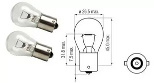 Żarówka Samochodowa 24V 21W Ba15S do Auta 10szt. - Żarówki samochodowe - miniaturka - grafika 1