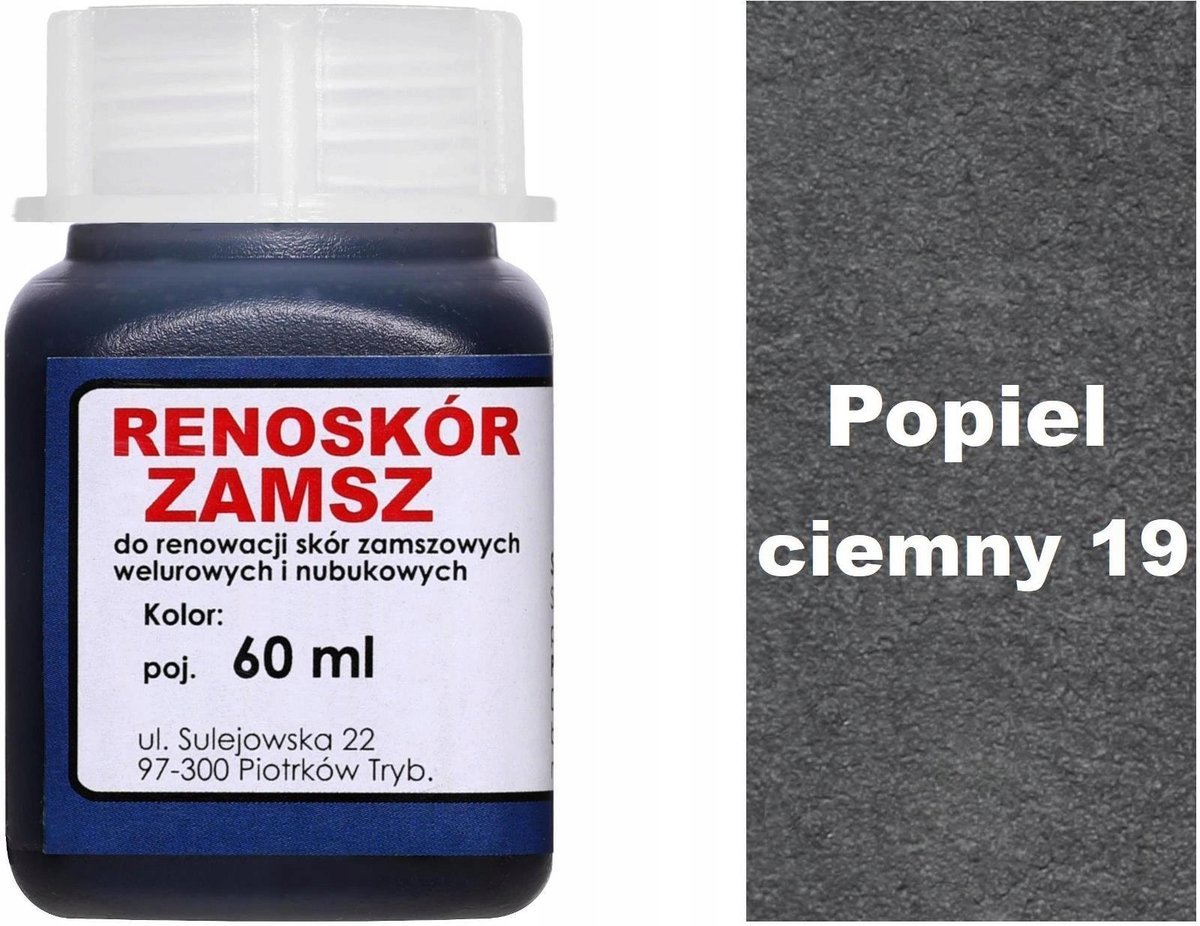 G9-99 POPIEL CIEMNY FARBA RENOSKÓR DO RENOWACJI SKÓRY ZAMSZU NUBUKU WILBRA