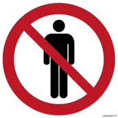 Tablice BHP - GB046 ZAKAZ WSTĘPU, TS - PŁYTA TD FOTOLUMINESCENCYJNA; (200X200MM) - miniaturka - grafika 1