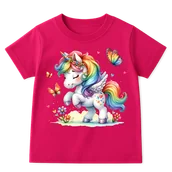 Koszulki dla dziewczynek - Koszulka dla dziewczynki z unicornem - miniaturka - grafika 1