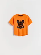 Koszulki dla chłopców - Reserved - Bawełniany t-shirt Mickey Mouse - pomarańczowy - miniaturka - grafika 1