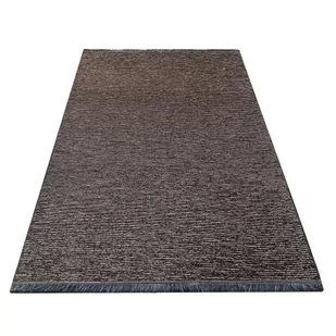 Brązowy dywan prostokątny z frędzlami - Rapson - Dywany - miniaturka - grafika 1