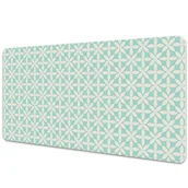 Podkładki na biurko - Mata ochronna na blat Biało niebieski wzór 90x45cm - miniaturka - grafika 1