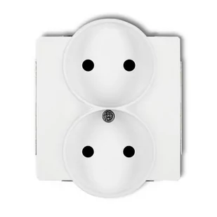 Karlik Gniazdo Podwójne bez uziemienia Deco (mechanizm) DGPR-2 - Gniazdka elektryczne - miniaturka - grafika 1