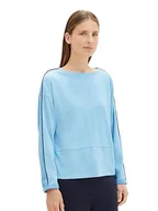 Koszulki i topy damskie - TOM TAILOR Damska koszulka z długim rękawem, 15592 – Clear Light Blue, XL - miniaturka - grafika 1