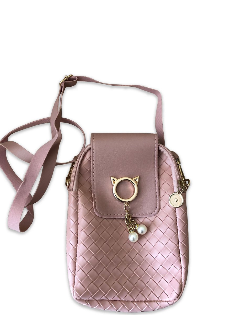 Torebka Listonoszka Rowerówka Torba Brelok Różowa