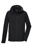 Kurtki męskie - killtec Męska kurtka softshellowa/kurtka outdoorowa z kapturem KOS 103 MN SFTSHLL JCKT, czarna, XL, 42814-000 - miniaturka - grafika 1