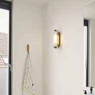Lampy ścienne - Nordlux Kinkiet Nimal Double, IP44, szkło, metal, mosiądz - miniaturka - grafika 1