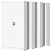 Szafy biurowe - Zestaw SET Szaf Metalowych 4 x JAN NOWAK Model JAN H 900x1950x400 Biurowa Szafka Na Akta: Biała, Duża Szafa Do Biura, Na Dokumenty, Segregatory, Poj.. - miniaturka - grafika 1