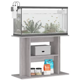 Szafka pod akwarium, szarość betonu, 80x35x60 cm Lumarko! - Szafki do salonu - miniaturka - grafika 3