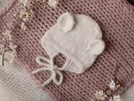 Czapki dla dzieci - Bonetka Tuliś biała Baby Alpaka + Merino - miniaturka - grafika 1