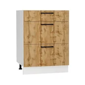 Szafki kuchenne - Szafka kuchenna stojąca 60 BONO D60 S/3 dąb złoty - miniaturka - grafika 1