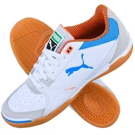 Piłka nożna - Puma buty halowe sportowe męskie halówki białe Ibero 106444 01 43 - miniaturka - grafika 1