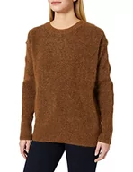Swetry damskie - Maerz Damski sweter Langarm pulower sweter, słony karmel, regularny krój - miniaturka - grafika 1