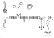 Przewody hamulcowe - Przewód hamulcowy elastyczny Corteco 19032881 - miniaturka - grafika 1