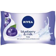 Mydła - Nivea Mydło Blueberry & Milk 90 g - miniaturka - grafika 1