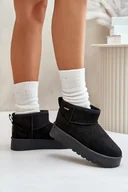 Śniegowce damskie - Niskie Śniegowce Na Platformie Big Star OO274A099 Czarne-36 - miniaturka - grafika 1