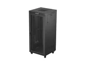 Szafy rack - Szafa instalacyjna rack lanberg stojąca 19" 37u 800x800 czarna drzwi performowane lcd (flat pack) FF01-8837-23BL - miniaturka - grafika 1