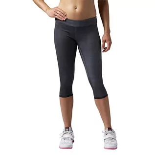 Legginsy - Spodnie 3/4 Reebok CrossFit Reversible damskie dwustronne legginsy getry termoaktywne-M - grafika 1