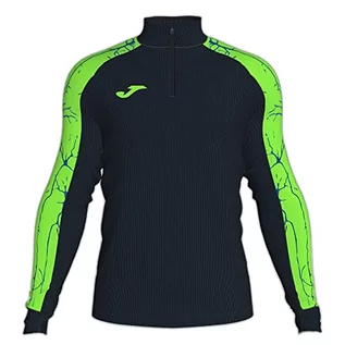 Bluzy męskie - Joma Bluza męska Elite Ix, czarna/neonowa zieleń, L - grafika 1