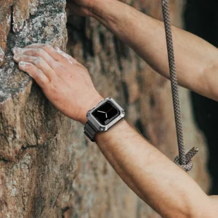 Kingxbar CYF134 2w1 pancerne etui Apple Watch 8, 7 (45 mm) ze stali nierdzewnej z paskiem srebrne - Akcesoria do smartwatchy - miniaturka - grafika 11