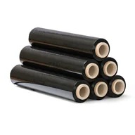 Akcesoria do pakowania - B2B Partner Folia stretch czarna, 23 mic, 450 mm x 300 m, 6 szt. B2B003 - miniaturka - grafika 1