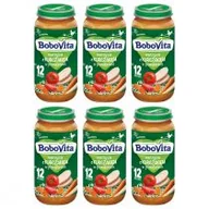 Dania dla dzieci - BoboVita Obiadek Warzywa z kurczakiem w pomidorach po 12 miesiącu Zestaw 6 x 250 g - miniaturka - grafika 1