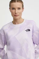 Bluzy damskie - The North Face bluza damska kolor fioletowy wzorzysta NF0A881DUI61 - miniaturka - grafika 1
