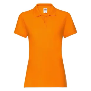 Koszulka damska Premium Polo Fruit of the Loom - Pomarańczowy L - Koszulki i topy damskie - miniaturka - grafika 1