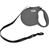 Smycze dla psów - AniOne Smycz automatyczna Basic szary M - miniaturka - grafika 1