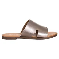 Klapki i japonki damskie - Srebrne Klapki Sergio Leone srebrny - miniaturka - grafika 1