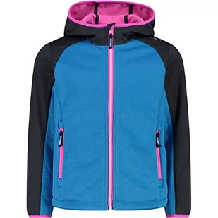 CMP - Kid G Jacket Fix Hood, Girl, Turchese, 176 - Kurtki i płaszcze dla dziewczynek - miniaturka - grafika 1
