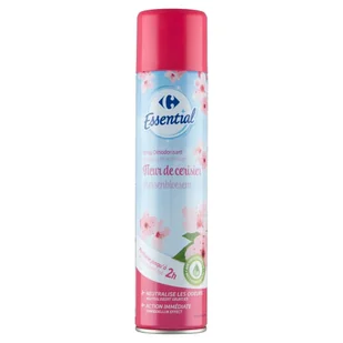 Carrefour Essential Odświeżacz powietrza w sprayu kwiat wiśni 300 ml - Środki do WC - miniaturka - grafika 1