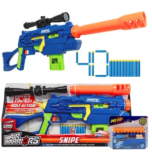 Zestaw Pistolet Buzz Bee Ultra-Tek - Snajperka Master Tek 48803 +Strzałki Nerf Elite A0351 - Zabawki militarne - miniaturka - grafika 1