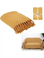 Koce - Ethnical Life Pled w kolorze musztardowym - 250 x 170 cm - miniaturka - grafika 1