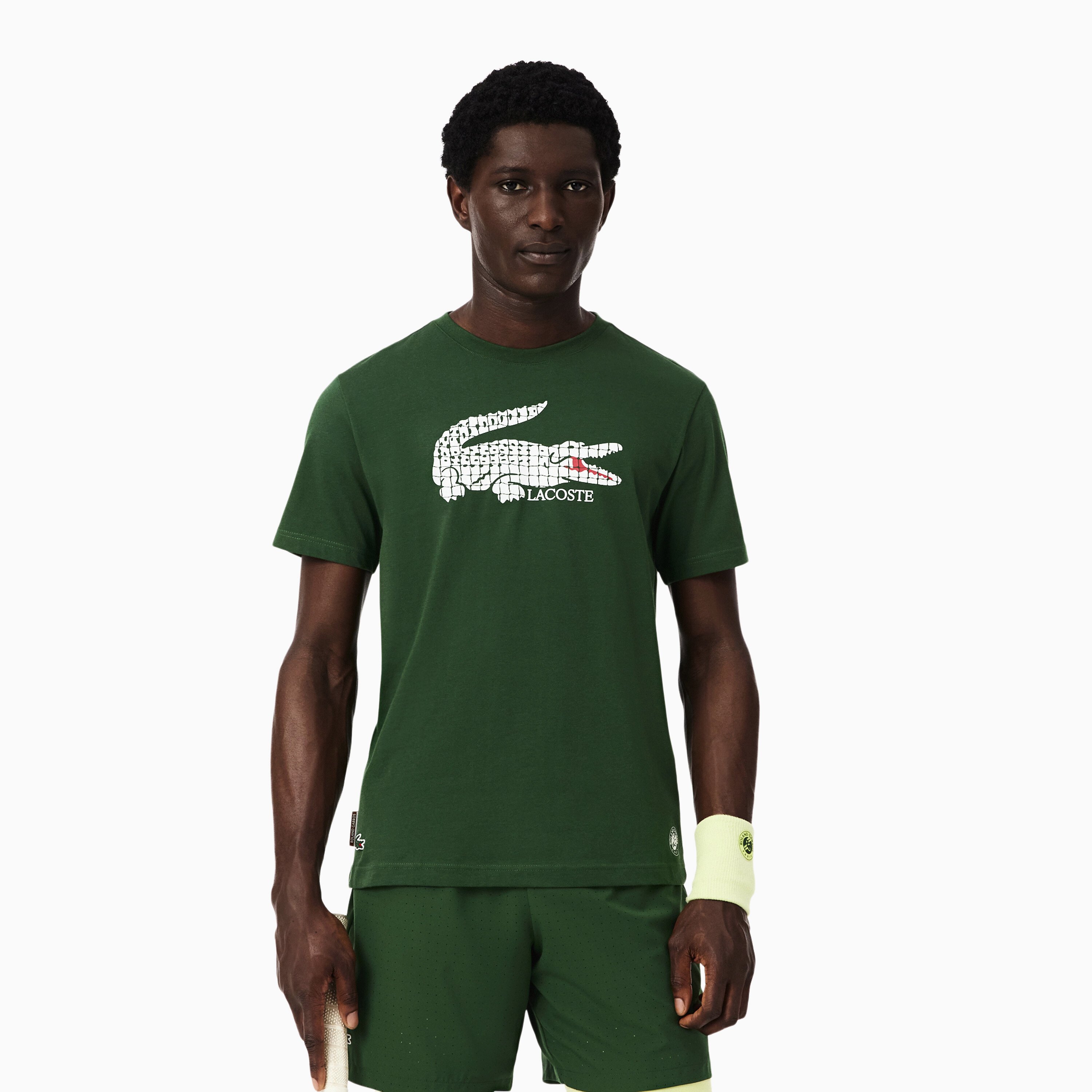 Koszulka męska Lacoste Roland Garros Performance Tee-Shirt Green XXL