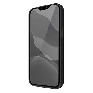 UNIQ etui Lino Hue iPhone 12 Pro Max 6,7" czarny/ink black Antimicrobial - Etui i futerały do telefonów - miniaturka - grafika 3