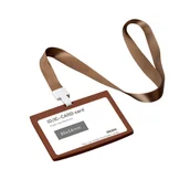 Identyfikatory - Etui na kartę ID / Identyfikator ze smyczą Reap BRĄZOWY - miniaturka - grafika 1