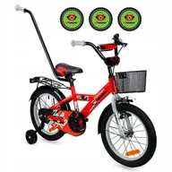 Rowery - Rowerek Dziecięcy 16 Cali Rower Dla Chłopca Koszyk I Prowadnik - miniaturka - grafika 1