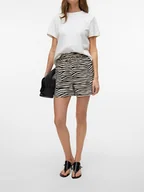 Spodenki damskie - Vero Moda Szorty w kolorze czarno-beżowym - miniaturka - grafika 1